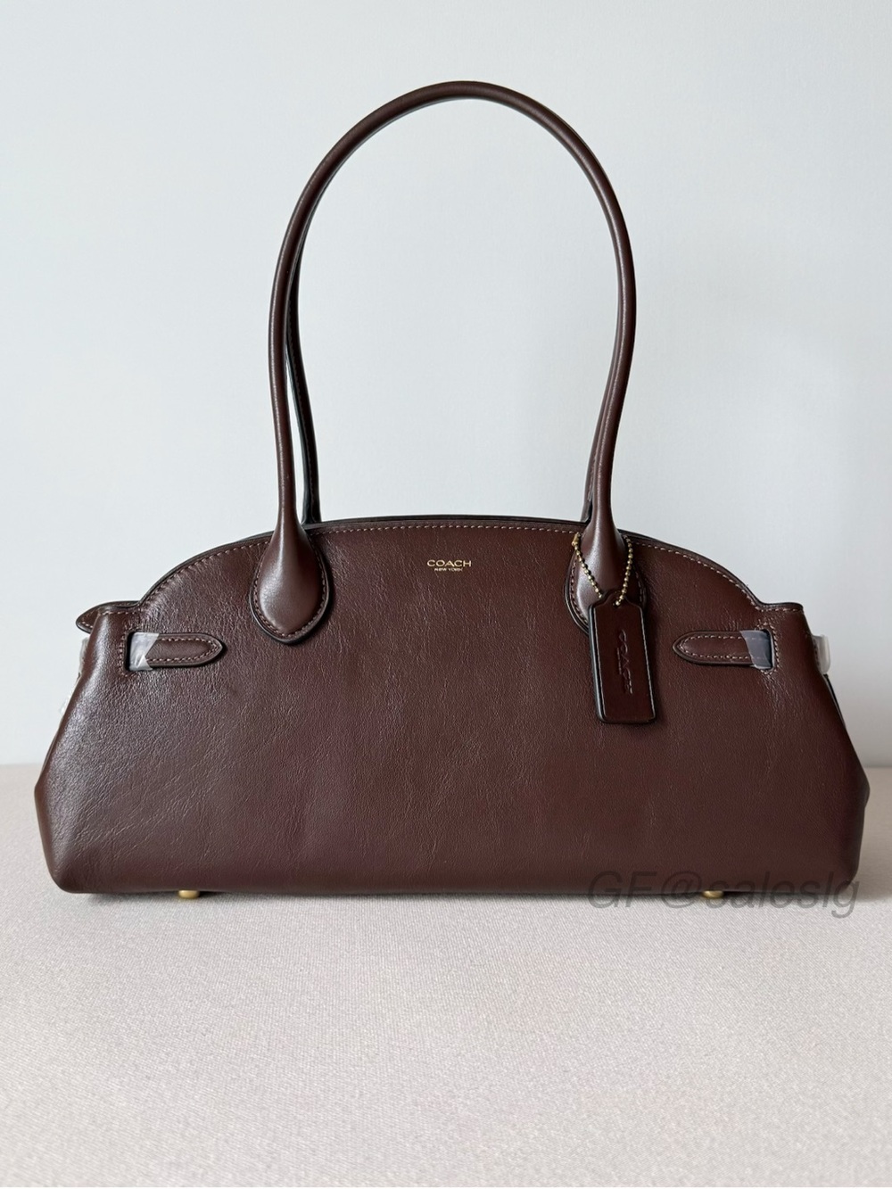 NWT Coach Empire Carryall Bag 34 Maple Brown Glazed Leather CCM57